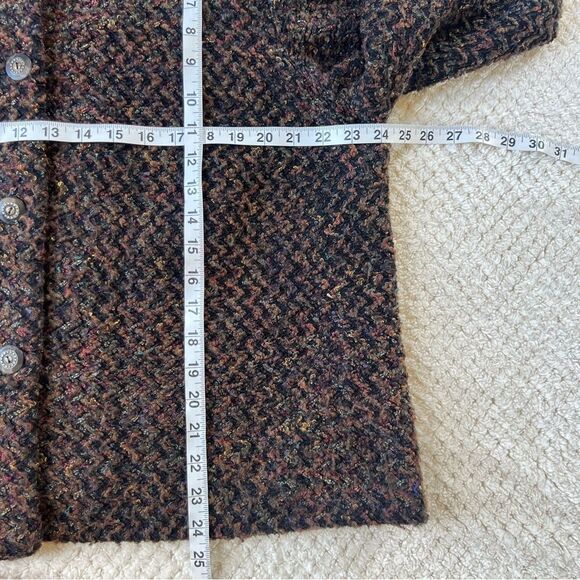 VTG Requirements Mocha Textured Multicolor Tweed Academia Blazer Jacket SZ 20W - Picture 8 of 15
